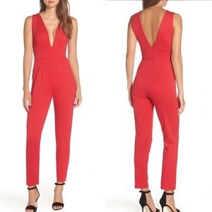 Fraiche by J Red Jumpsuit Size S